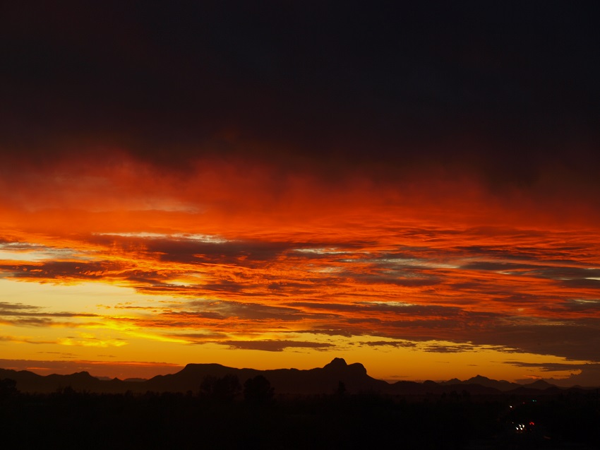 Navajo rug sunset in Arizona