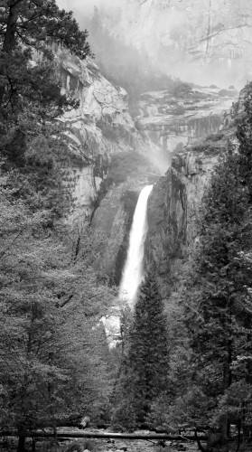 Yosemite Falls in Black and White Jane St Clair 1